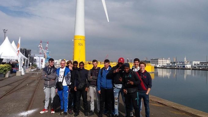 Visite avec les 1ère BAC PRO Énergétique de la première éolienne flottante Française !!!