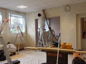 Début des travaux de rénovation de la salle des professeurs