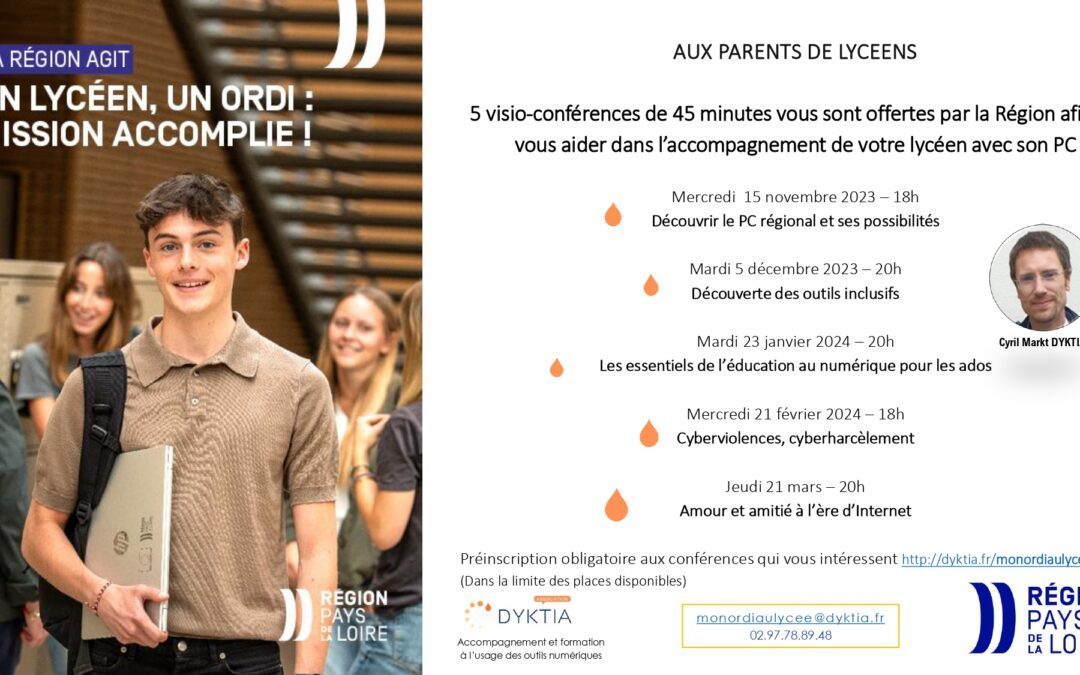 Mon ordi au lycée : Temps d’information pour les parents